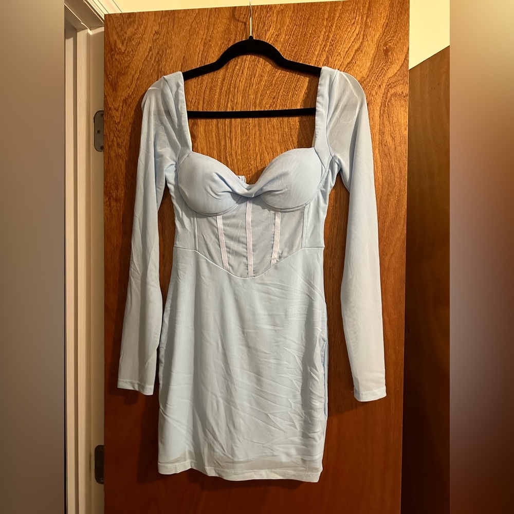 Brand new light blue mini dress size 10